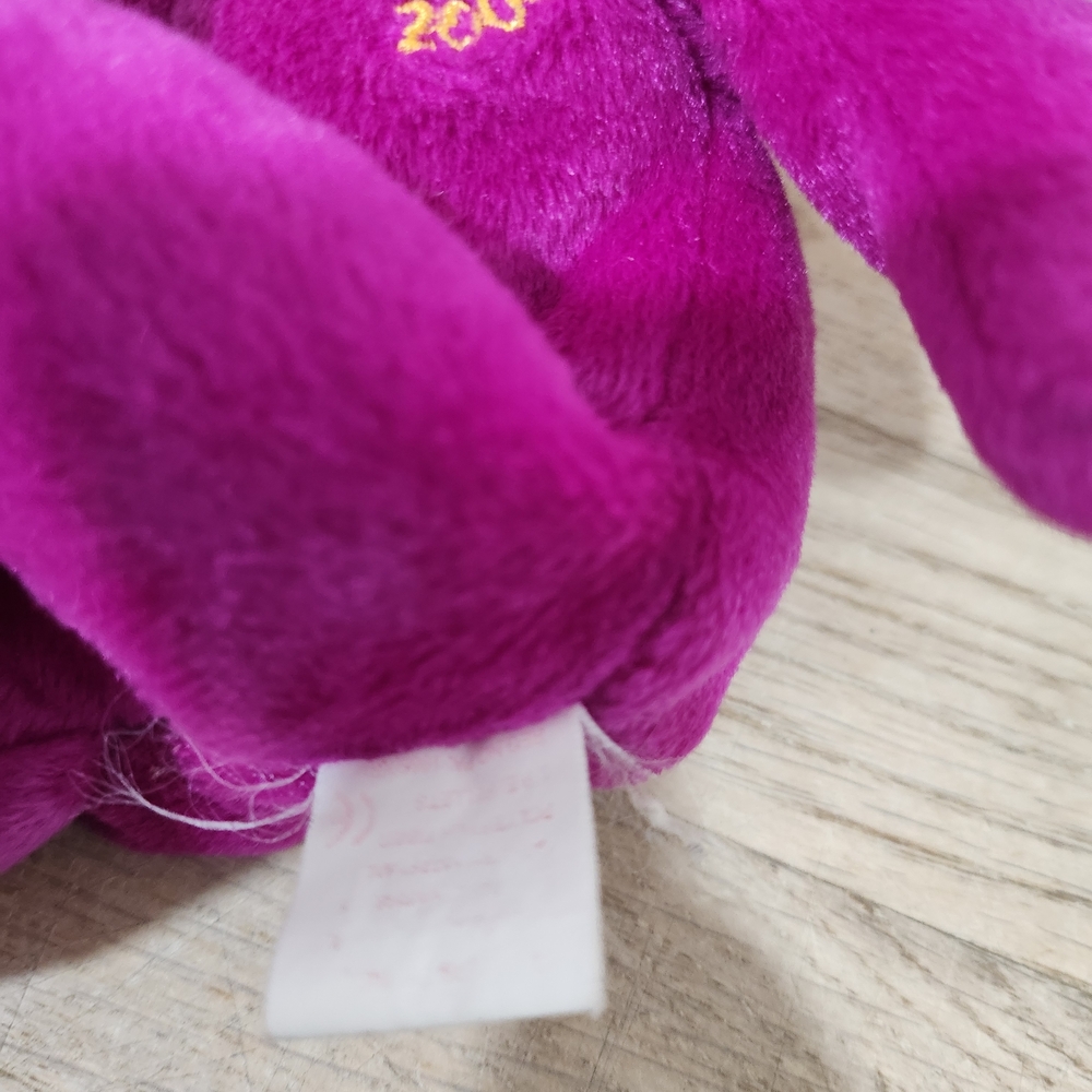 Ty Beanie Babies Millennium Bear Plush Toy - Purple - Picture 4 of 4